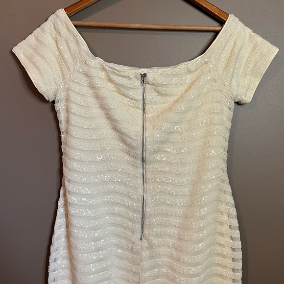 Lulus cream sequin dress. Size XL. - Picture 7 of 11